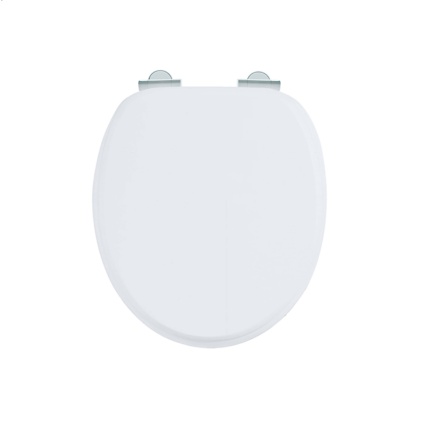 Product Cut out image of the Burlington Matt White Soft Close Toilet Seat